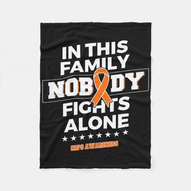 Nobody Fights Alone Crps Awareness  Fleece Blanket (Front)