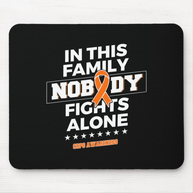 Nobody Fights Alone Crps Awareness  Mouse Mat (Front)