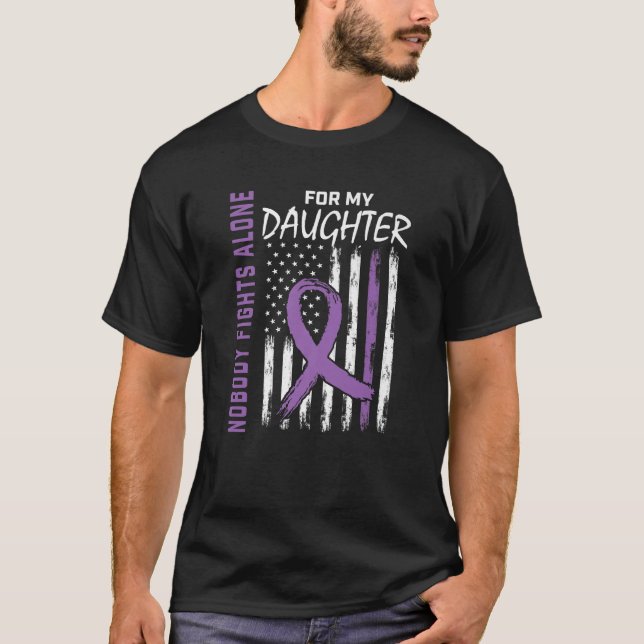 Nobody Fights Alone Daughter Lupus Awareness Ameri T-Shirt (Front)