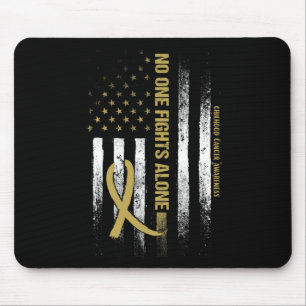 Nobody Fights Alone Flag Ribbon Childhood Cancer A Mouse Mat