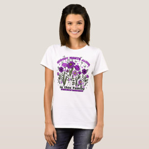 Nobody Fights Alone Floral Alzheimer's Awareness  T-Shirt