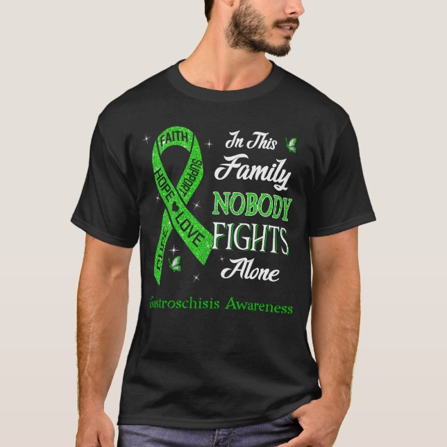 Nobody Fights Alone Gastroschisis Awareness T-Shirt (Front)