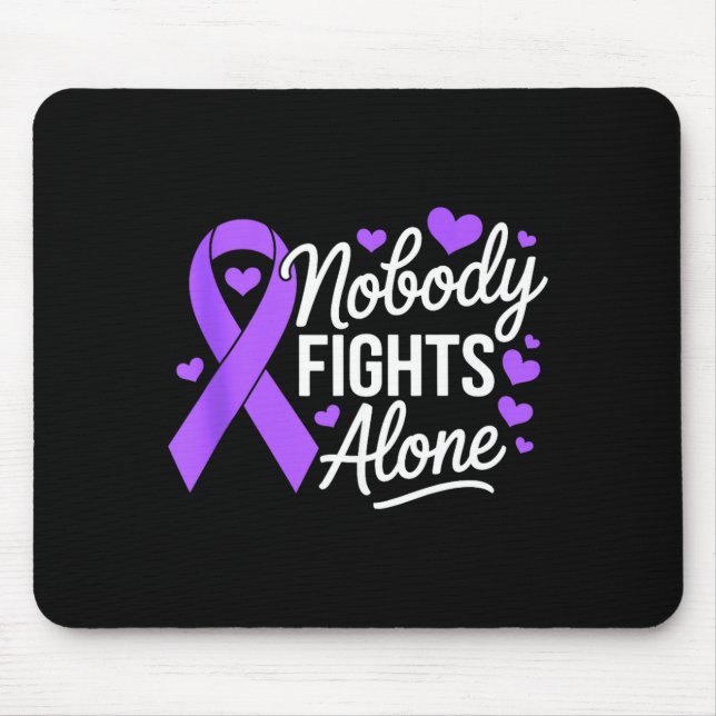 Nobody fights alone heart lupus awareness sle mouse mat (Front)