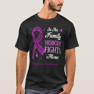 Nobody Fights Alone Migraine Awareness T-Shirt