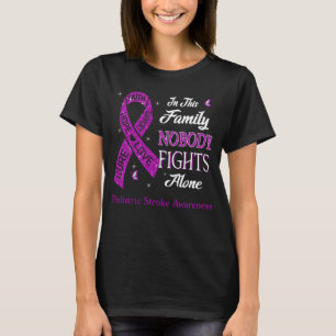 Nobody Fights Alone Paediatrics Stroke Awareness T-Shirt