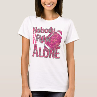 Nobody Fights Alone, Pink Glitter Football T-Shirt