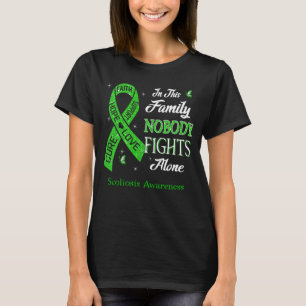 Nobody Fights Alone Scoliosis Awareness T-Shirt