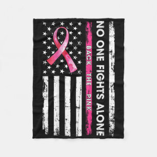 Nobody Fights Breast Cancer Alone Ck The Pink Ribb Fleece Blanket