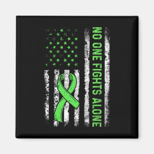 Nobody Fights Mental Health Alone American Flag Gr Magnet