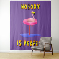 Nobody is perfect - flamingo with swimming ring