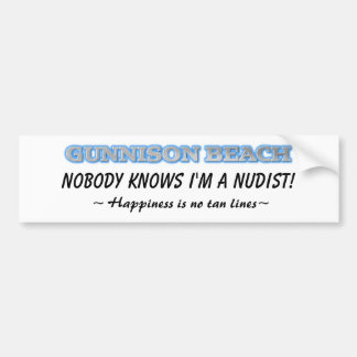 Nobody knows I'm a nudist! Bumper Sticker