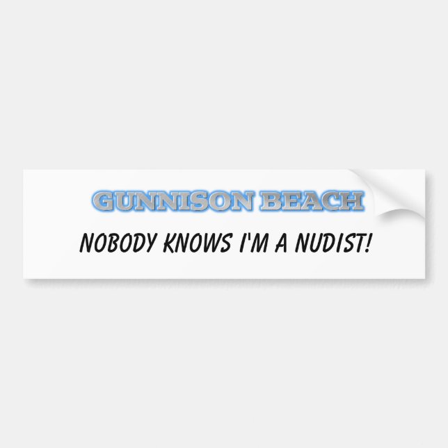 Nobody knows I'm a nudist Bumper Sticker (Front)