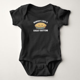 Nobody Likes A Soggy Bottom Funny Apple Pie Baby Bodysuit