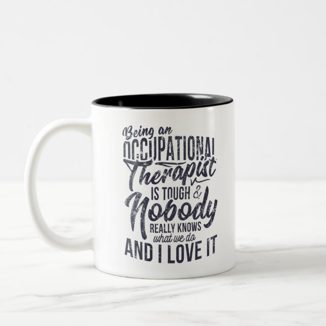 Nobody Really Knows What We Do Two-Tone Coffee Mug (Left)