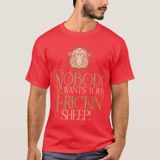 Nobody Wants Your Frickin Sheep Board Game boy T-Shirt
