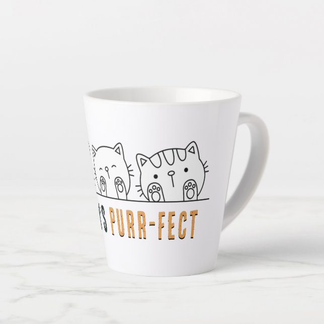 Nobody's Purr-fect Latte Mug (Right Angle)
