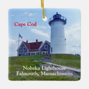Nobska Lighthouse Cape Cod MA Ceramic Ornament