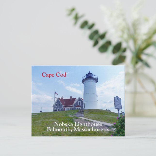 Nobska Lighthouse Cape Cod MA Postcard (Standing Front)