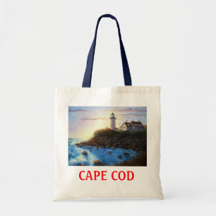 Nobska Lighthouse Cape Cod Massachusetts Tote Bag