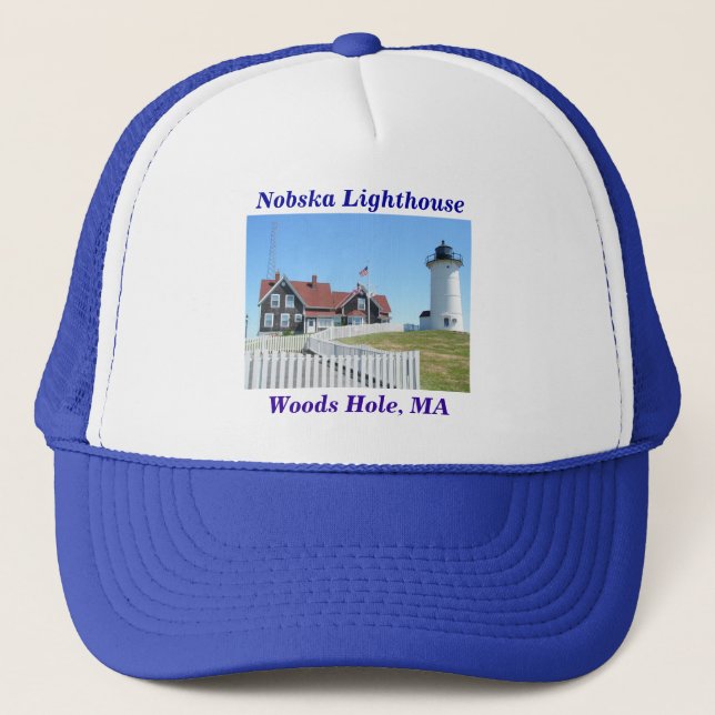 Nobska Lighthouse, Woods Hole, MA #2 Hat (Front)