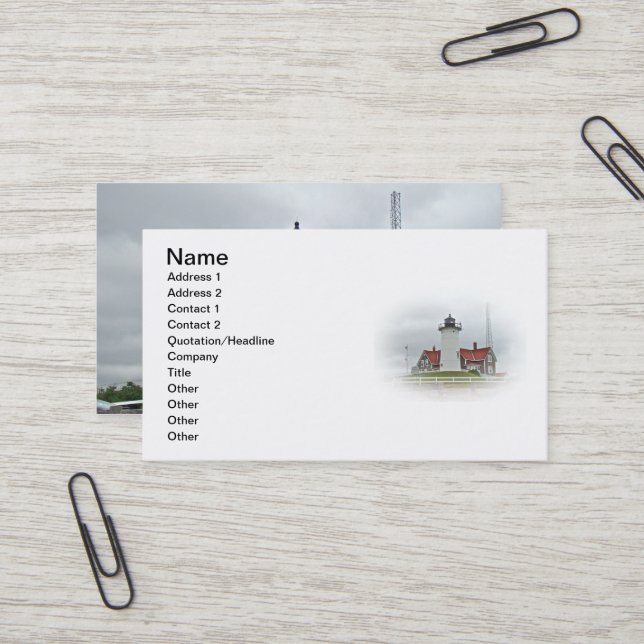 Nobska Point Lighthouse Business Card (Front/Back In Situ)