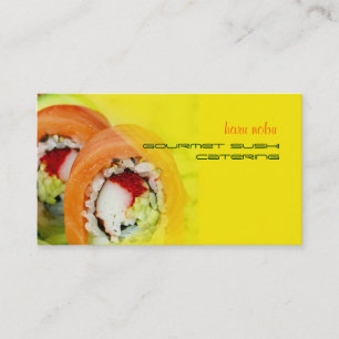 Nobu Gourmet Sushi catering business Business Card