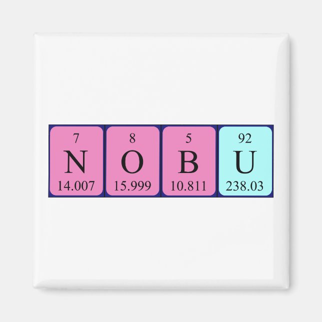 Nobu periodic table name magnet (Front)