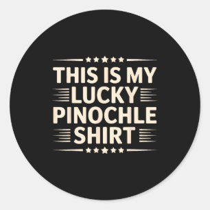 Nochle Art For Men Women Kids Playing Cards Nochle Classic Round Sticker