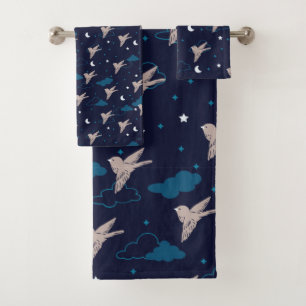  Nocturnal Bird in the Night Bath Towel Set