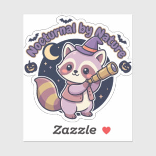 Nocturnal by Nature - Cute Witchy Racoon