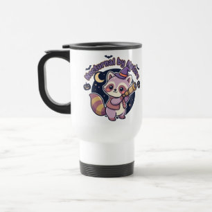 Nocturnal by Nature - Cute Witchy Racoon Travel Mug