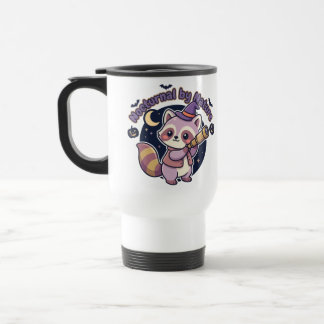 Nocturnal by Nature - Cute Witchy Racoon Travel Mug