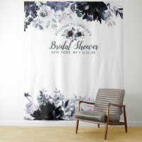 Nocturnal Floral Bridal Shower Photo Prop Backdrop