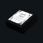 Nocturnal Floral Bridesmaid Quote Personalised Gift Box<br><div class="desc">Nocturnal Floral Watercolor Lush Flower Design with Hand Painted Stems, Vines, Leaves, Foliage, Watercolor Paint Brush Strokes. Colourful Navy blue, Dusty blue, Dark almost Black Grey, and hints of Mauve pink. With Hand Drawn Line elements, Swirly Chic Hand Lettered Brush Script Fonts and Elegant Geometric Floral Border - Bridesmaid Heartfelt...</div>