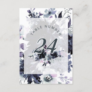Nocturnal Floral Framed Chic Wedding Table Numbers