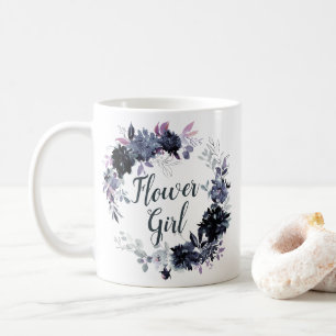 Nocturnal Floral Wreath Chic Flower Girl Coffee Mug