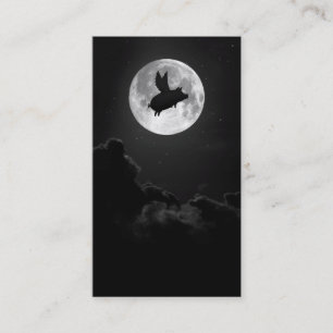 nocturnal flying pig business card