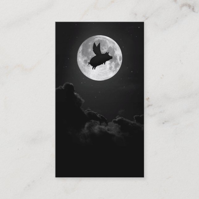 nocturnal flying pig business card (Front)
