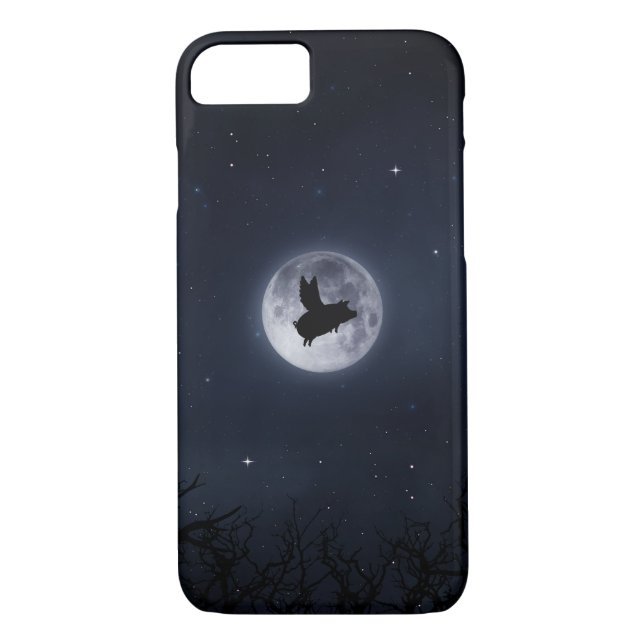 nocturnal flying pig iPhone Case (Back)