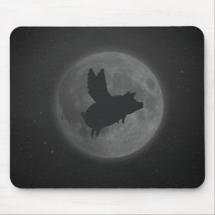 nocturnal flying pig mouse mat