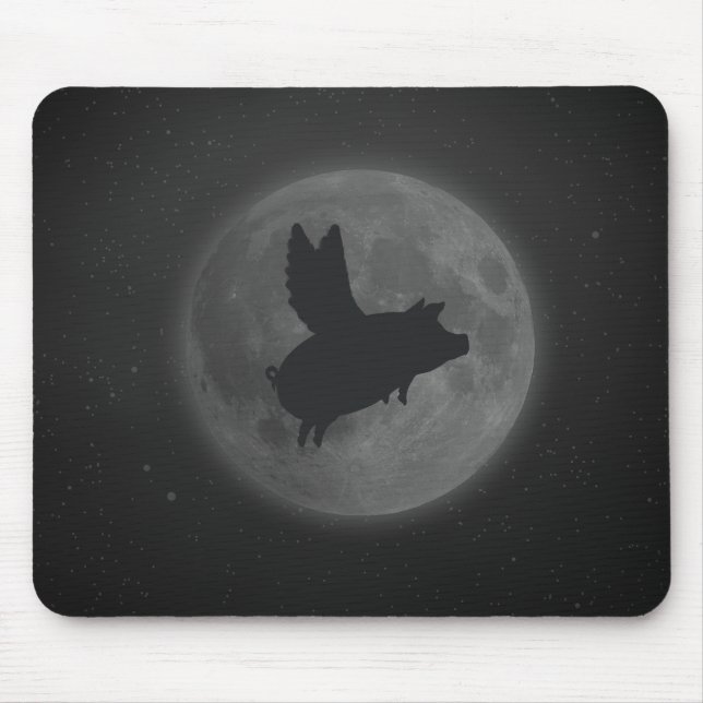 nocturnal flying pig mouse mat (Front)