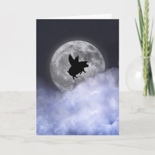 Nocturnal Flying Pigs Card