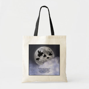 Nocturnal Flying Pigs Tote Bag