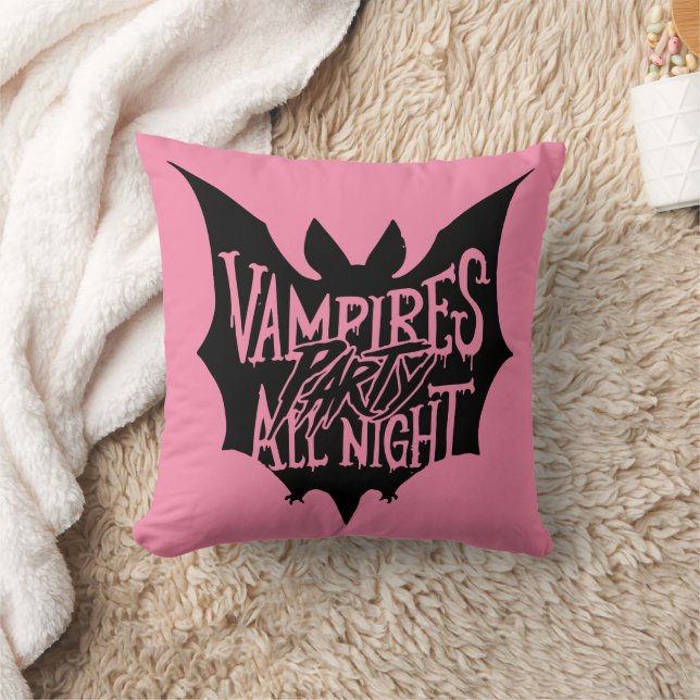 Nocturnal Revelry: Vampire's Halloween Bash Cushion (Blanket)