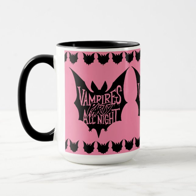 Nocturnal Revelry: Vampire's Halloween Bash Mug (Left)