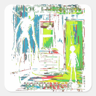 Nocturnal Revenge Alien Abduction Square Sticker