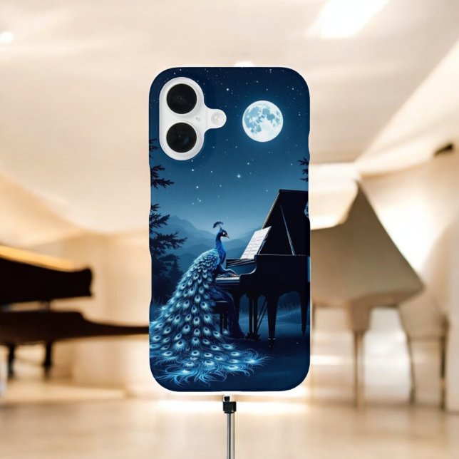 Nocturnal Serenade: Peacock iPhone 16 Case (Creator Uploaded)