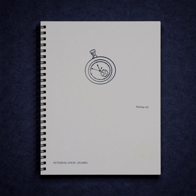 Nocturnal Study dark academia Pocket Watch Notebook (Creator Uploaded)