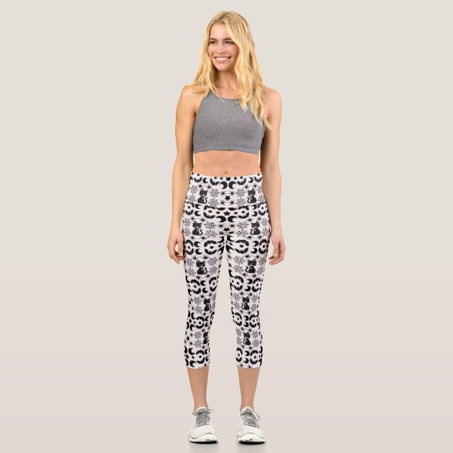 Nocturnal Whimsy Capri Leggings (Front)
