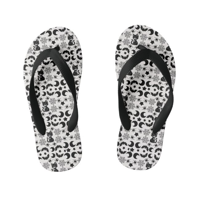 Nocturnal Whimsy Kid's Flip Flops (Footbed)